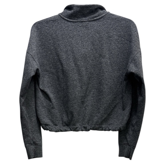 Calvin Klein Gray Zip Up Sweater with High Collar - Picture 2 of 4